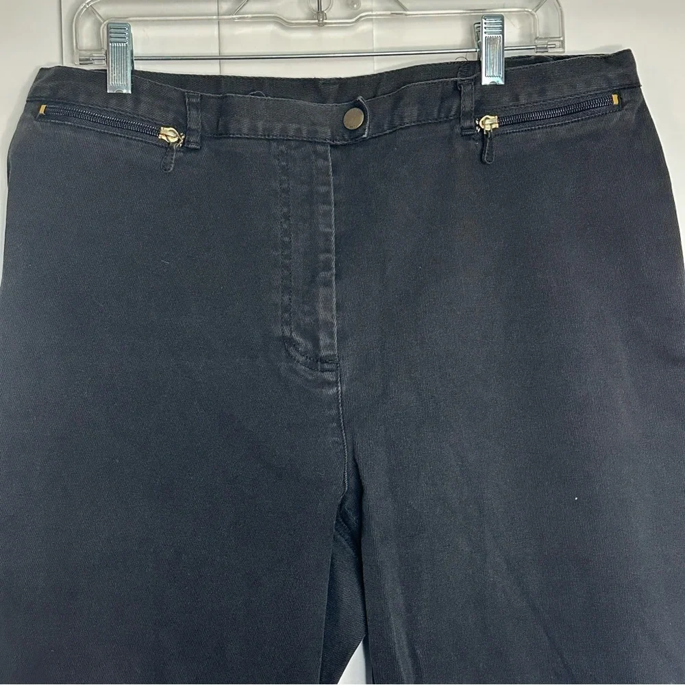 Ralph Lauren chino pant black 16W plus sz high rise straight leg utility earthy - Picture 4 of 10